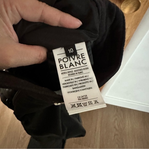 Poivre Blanc Stylish Black Pants size 10 - Picture 3 of 4